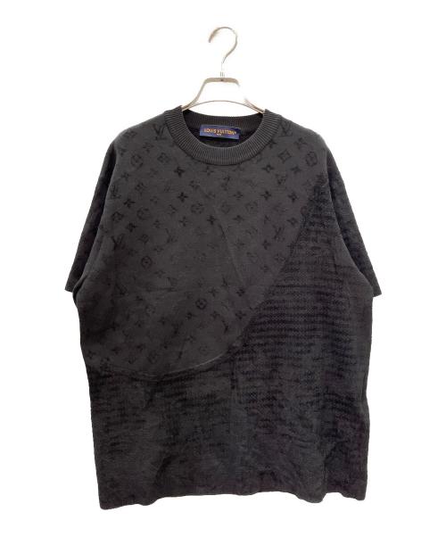 LOUIS VUITTON（ルイ ヴィトン）LOUIS VUITTON (ルイ ヴィトン) グラフィック ジャガード ニット カットソー ブラック サイズ:Mの古着・服飾アイテム