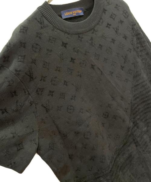 LOUIS VUITTON（ルイ ヴィトン）LOUIS VUITTON (ルイ ヴィトン) グラフィック ジャガード ニット カットソー ブラック サイズ:Mの古着・服飾アイテム