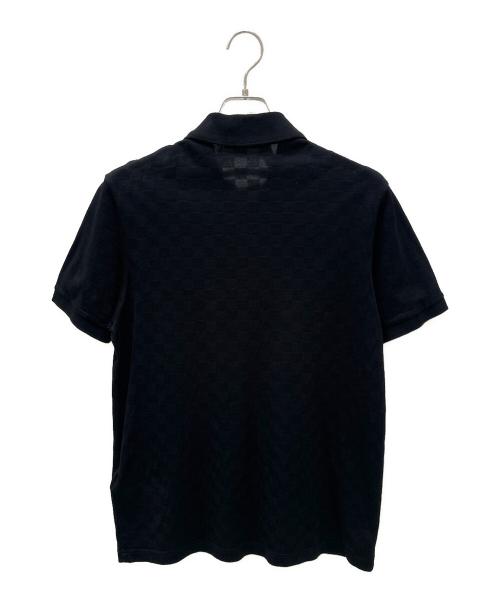 LOUIS VUITTON（ルイ ヴィトン）LOUIS VUITTON (ルイ ヴィトン) LVロゴビジューワッペン ポロシャツ ブラック サイズ:Mの古着・服飾アイテム
