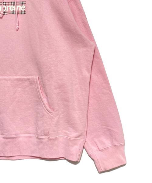 SUPREME（シュプリーム）SUPREME (シュプリーム) BURBERRY (バーバリー) Box Logo Hooded Sweatshirt ピンク サイズ:Lの古着・服飾アイテム