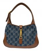 GUCCIグッチ）の古着「ジャッキー1961/ショルダーバッグ」｜ブラウン×インディゴ