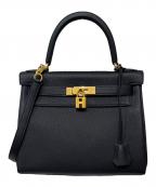 HERMESエルメス）の古着「ケリー28 内縫い U刻印:2022年 ブラック ゴールド金具」｜ブラック