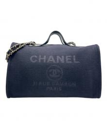 CHANEL（シャネル）の古着「ドーヴィル2wayトラベルバッグ」｜ブラック