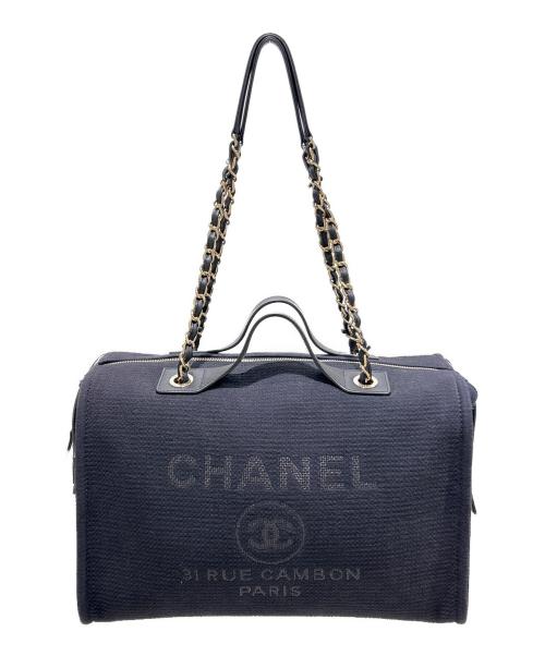 CHANEL（シャネル）CHANEL (シャネル) ドーヴィル2wayトラベルバッグ ブラックの古着・服飾アイテム
