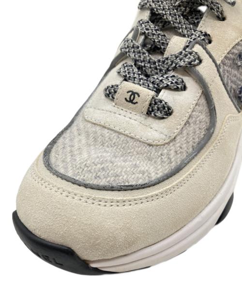 CHANEL（シャネル）CHANEL (シャネル) ココマーク ツィードスニーカー ホワイト サイズ:39の古着・服飾アイテム