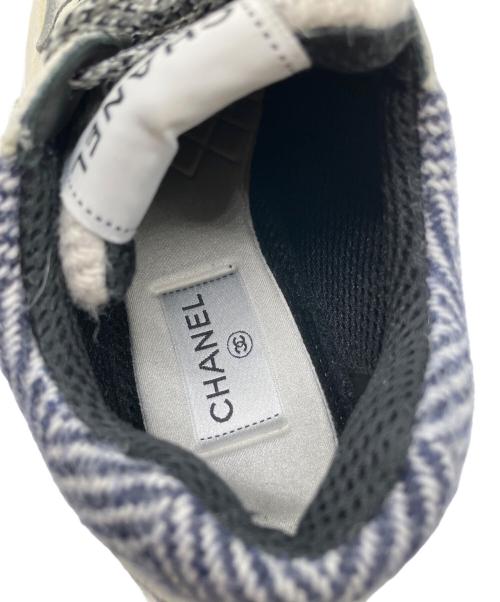 CHANEL（シャネル）CHANEL (シャネル) ココマーク ツィードスニーカー ホワイト サイズ:39の古着・服飾アイテム