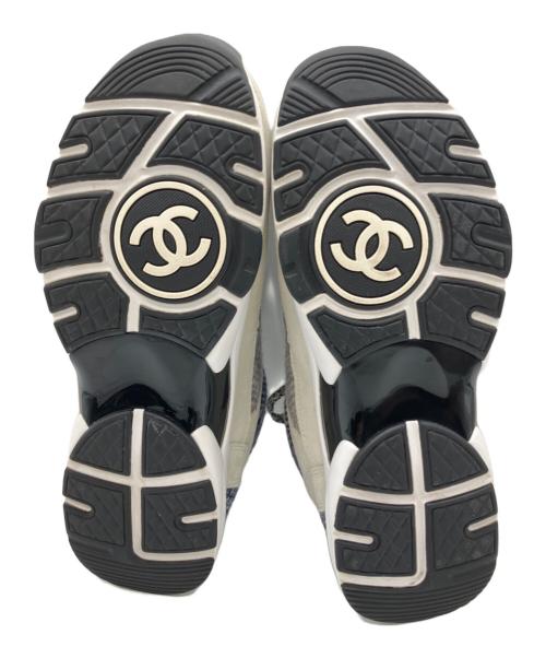 CHANEL（シャネル）CHANEL (シャネル) ココマーク ツィードスニーカー ホワイト サイズ:39の古着・服飾アイテム