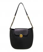 CHANELシャネル）の古着「フラップホーボーチェーンショルダーバッグ」｜ブラック