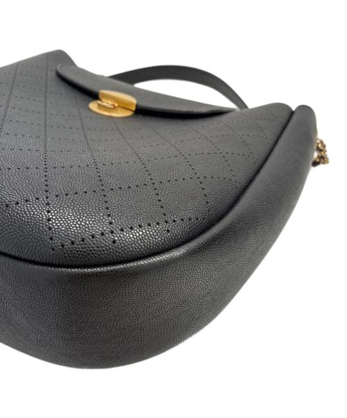 CHANEL（シャネル）CHANEL (シャネル) フラップホーボーチェーンショルダーバッグ ブラックの古着・服飾アイテム