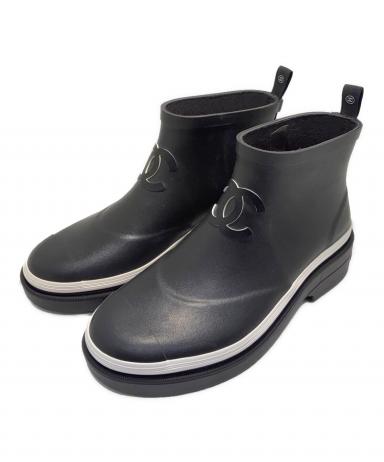 中古・古着通販】CHANEL (シャネル) CCロゴ ラバーレインブーツ G45076