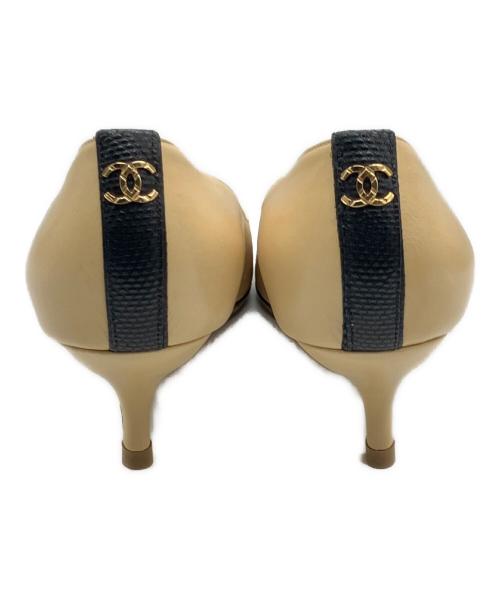 CHANEL（シャネル）CHANEL (シャネル) ポインテッドトゥパンプス ベージュ サイズ:38Cの古着・服飾アイテム