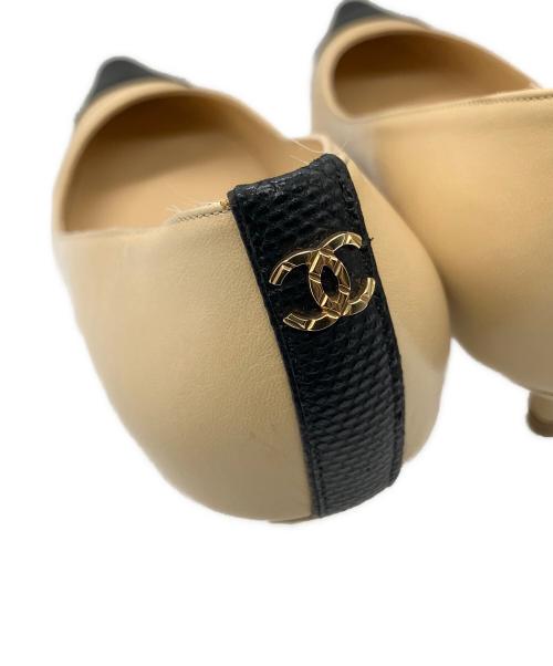 CHANEL（シャネル）CHANEL (シャネル) ポインテッドトゥパンプス ベージュ サイズ:38Cの古着・服飾アイテム