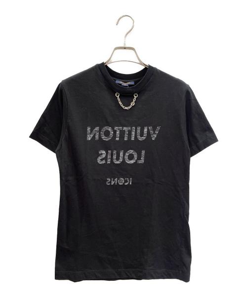 LOUIS VUITTON（ルイ ヴィトン）LOUIS VUITTON (ルイ ヴィトン) チェーン付き 反転ロゴ Tシャツ ブラック サイズ:XSの古着・服飾アイテム