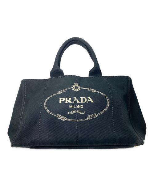 PRADA（プラダ）PRADA (プラダ) カナパ/キャンバストートバッグ ブラックの古着・服飾アイテム