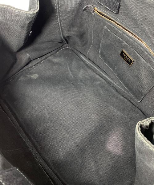 PRADA（プラダ）PRADA (プラダ) カナパ/キャンバストートバッグ ブラックの古着・服飾アイテム