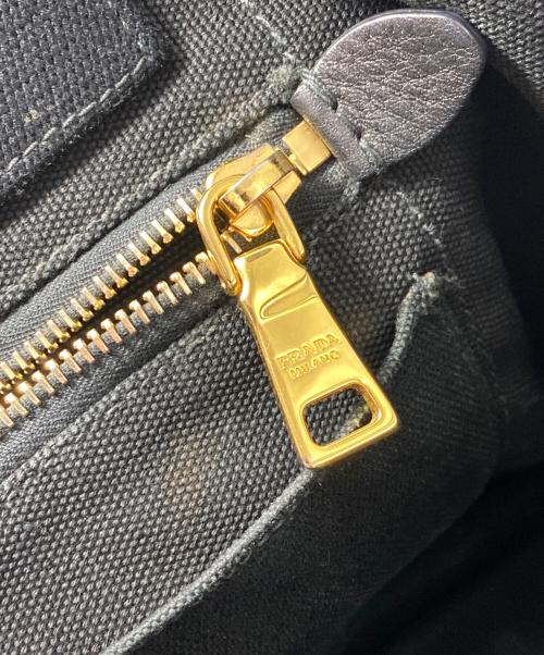 PRADA（プラダ）PRADA (プラダ) カナパ/キャンバストートバッグ ブラックの古着・服飾アイテム