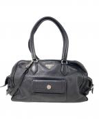 PRADAプラダ）の古着「三角ロゴボストンバッグ」｜ブラック