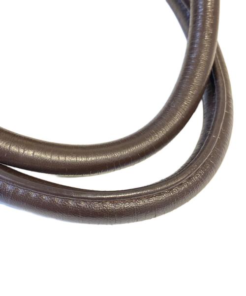 PRADA（プラダ）PRADA (プラダ) シワ加工ボストンバッグ ブラウンの古着・服飾アイテム