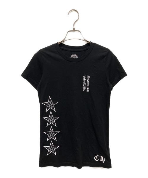 CHROME HEARTS（クロムハーツ）CHROME HEARTS (クロムハーツ) OLD T-BAR STAR LOGO ティーバースタープリント半袖Tシャツ ブラック サイズ:Mの古着・服飾アイテム