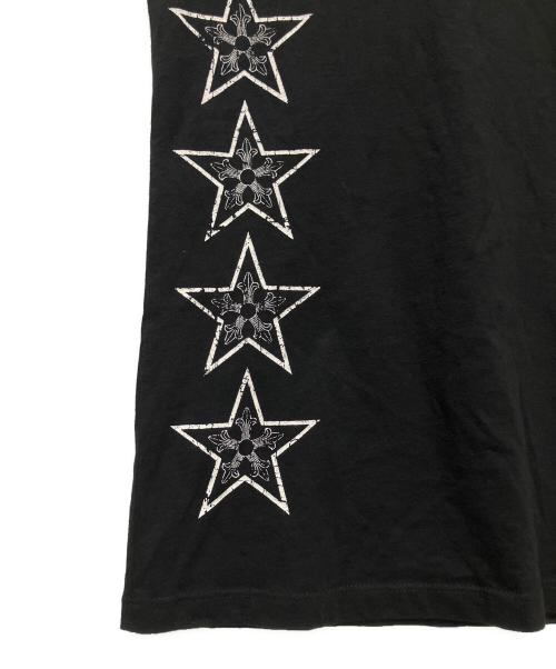 CHROME HEARTS（クロムハーツ）CHROME HEARTS (クロムハーツ) OLD T-BAR STAR LOGO ティーバースタープリント半袖Tシャツ ブラック サイズ:Mの古着・服飾アイテム