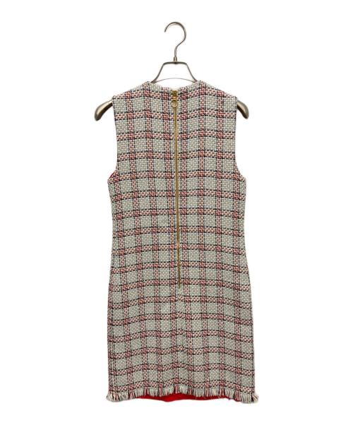 GUCCI（グッチ）GUCCI (グッチ) ツイードGGパールワンピース ライトグレー サイズ:36の古着・服飾アイテム