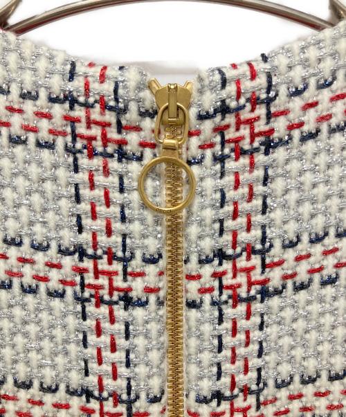 GUCCI（グッチ）GUCCI (グッチ) ツイードGGパールワンピース ライトグレー サイズ:36の古着・服飾アイテム