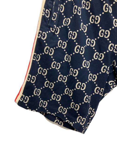 GUCCI（グッチ）GUCCI (グッチ) GG柄ハーフパンツ ネイビー サイズ:Sの古着・服飾アイテム