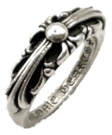 CHROME HEARTS（クロムハーツ）の古着「BABY CLASSIC FLORAL CROSS RING/ベイビークラシックフローラルクロス リング」