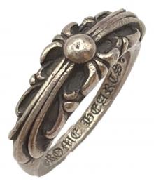 CHROME HEARTS（クロムハーツ）の古着「BABY CLASSIC FLORAL CROSS RING/ベイビークラシックフローラルクロス リング」