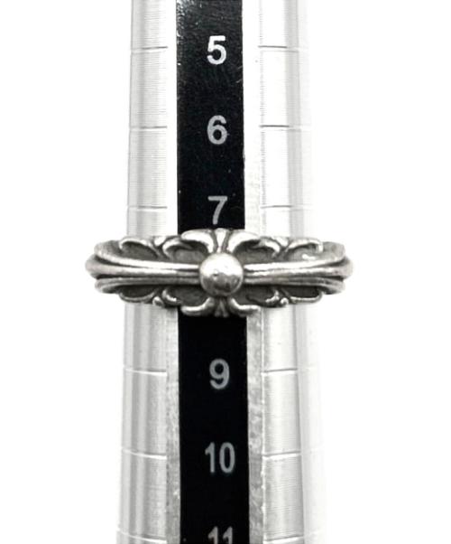 CHROME HEARTS（クロムハーツ）CHROME HEARTS (クロムハーツ) BABY CLASSIC FLORAL CROSS RING/ベイビークラシックフローラルクロス リング サイズ:8号の古着・服飾アイテム