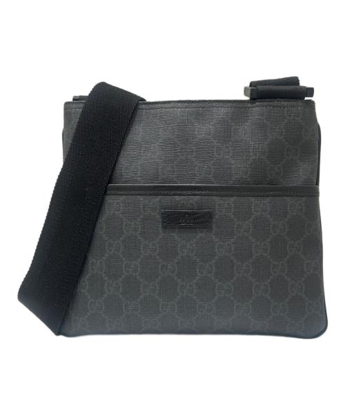 GUCCI（グッチ）GUCCI (グッチ) GGスプリーム ショルダーバッグ ブラックの古着・服飾アイテム