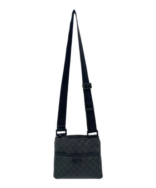 GUCCI（グッチ）GUCCI (グッチ) GGスプリーム ショルダーバッグ ブラックの古着・服飾アイテム