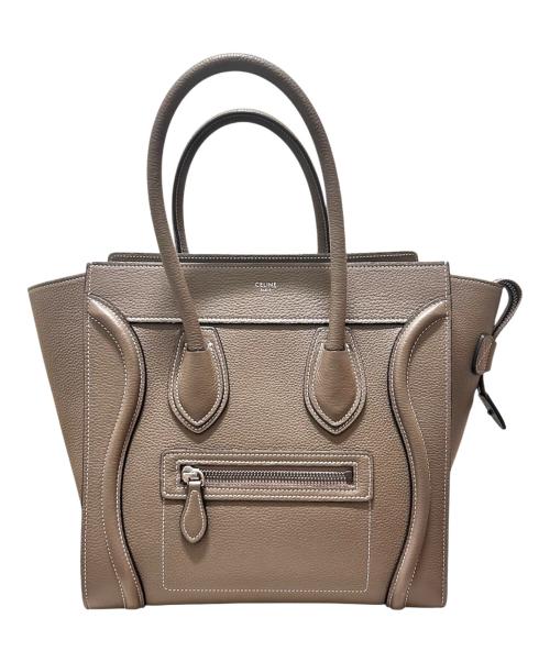 CELINE（セリーヌ）CELINE (セリーヌ) ラゲージ マイクロショッパー グレージュ サイズ:マイクロの古着・服飾アイテム