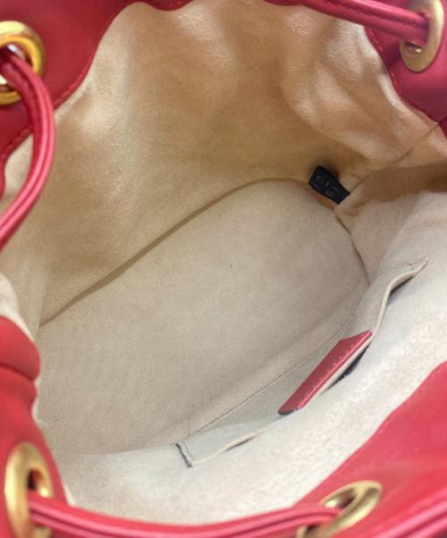 GUCCI（グッチ）GUCCI (グッチ) GGマーモント ミニリュック レッドの古着・服飾アイテム