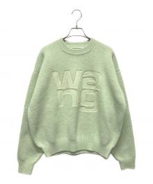 ALEXANDER WANG（アレキサンダー・ワン）の古着「ロゴデザイン クルーネックニット」｜黄緑