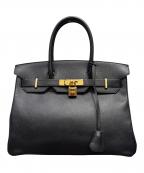 HERMESエルメス）の古着「バーキン30/ゴールド金具/ノワール/ヴォーエプソン/A刻印/2017年」｜ブラック×ゴールド金具