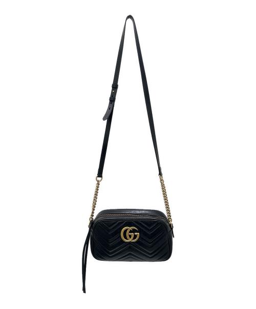 GUCCI（グッチ）GUCCI (グッチ) GGマーモント チェーンショルダーバッグ ブラック サイズ:-の古着・服飾アイテム
