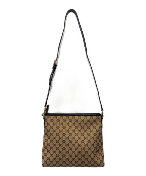 GUCCI（グッチ）GUCCI (グッチ) GGキャンバス シェリーラインショルダーバッグ ベージュの古着・服飾アイテム