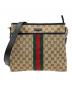 GUCCI（グッチ）の古着「GGキャンバス シェリーラインショルダーバッグ」｜ベージュ