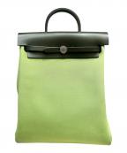 HERMESエルメス）の古着「Z刻印 エールバッグジップ アドPM」｜グリーン×ブラック