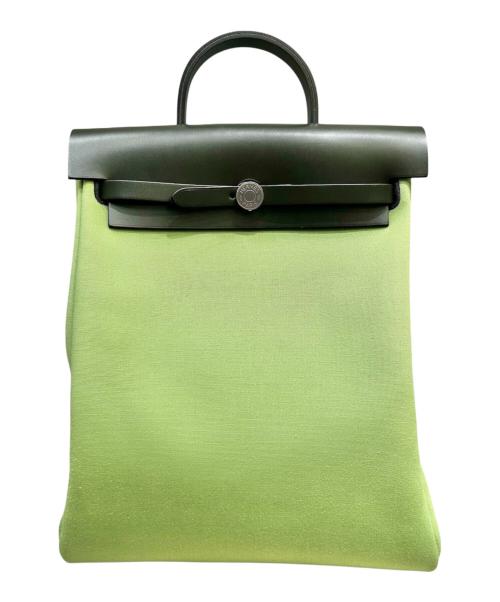 HERMES（エルメス）HERMES (エルメス) Z刻印 エールバッグジップ アドPM グリーン×ブラック サイズ:PMの古着・服飾アイテム