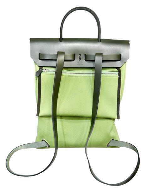 HERMES（エルメス）HERMES (エルメス) Z刻印 エールバッグジップ アドPM グリーン×ブラック サイズ:PMの古着・服飾アイテム