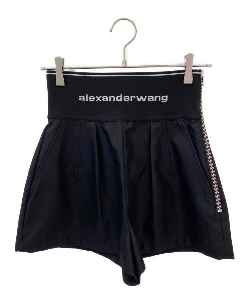 ALEXANDER WANG（アレキサンダー・ワン）ALEXANDER WANG (アレキサンダーワン) ロゴウエストサファリショートパンツ ブラック サイズ:Sの古着・服飾アイテム