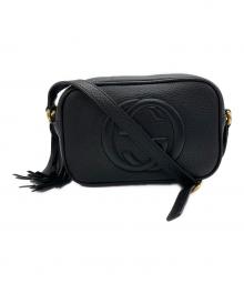 GUCCI（グッチ）の古着「ソーホーレザーショルダーバッグ」｜ブラック