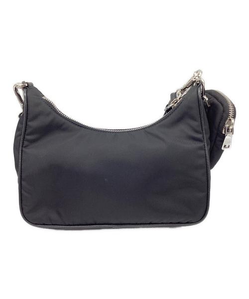 PRADA（プラダ）PRADA (プラダ) ナイロンショルダーバッグ ブラックの古着・服飾アイテム