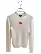 CHANELシャネル）の古着「ココマークリブニット」｜アイボリー