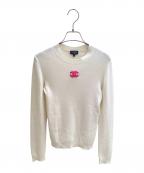 CHANELシャネル）の古着「ココマークリブニット」｜アイボリー