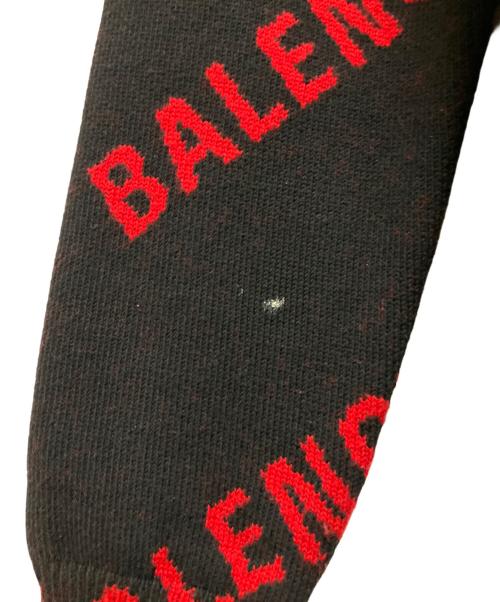 BALENCIAGA（バレンシアガ）BALENCIAGA (バレンシアガ) オールオーバーロゴニット　625329 T3178 ブラック サイズ:XSの古着・服飾アイテム