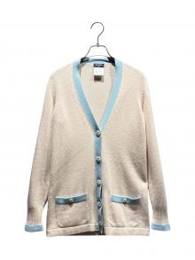 CHANEL（シャネル）の古着「ココボタンカシミヤカーディガン」｜ピンク