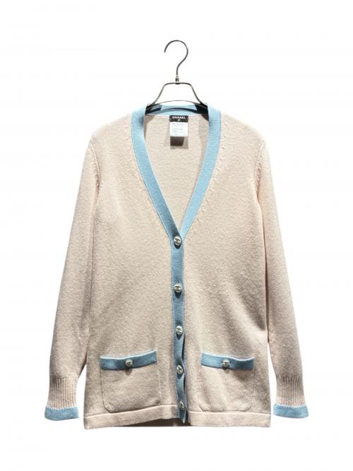 CHANEL（シャネル）CHANEL (シャネル) ココボタンカシミヤカーディガン ピンク サイズ:34の古着・服飾アイテム